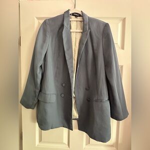 Express Women's Blue shine Blazer size medium